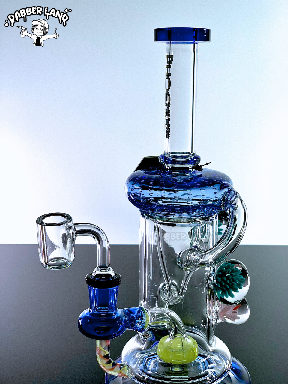 Air Bubble Glass Recycler Dab Rig 10 Inches