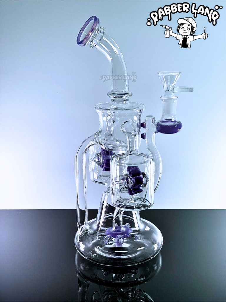 Double Rotating Recycler Dab Rig 10 Inches