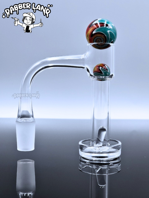 US Glass Terp Slurper Marble Set Carb Cap For Quartz Banger