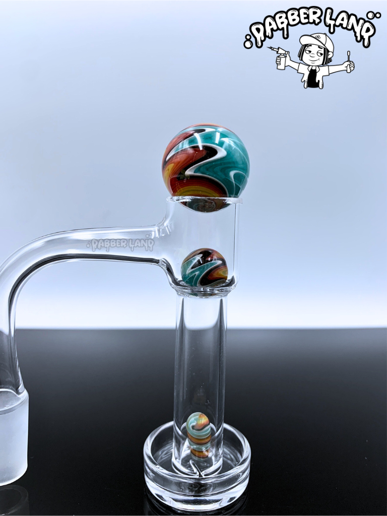 Heady US Glass Terp Slurper Marble Set Carb Cap For Quartz Banger