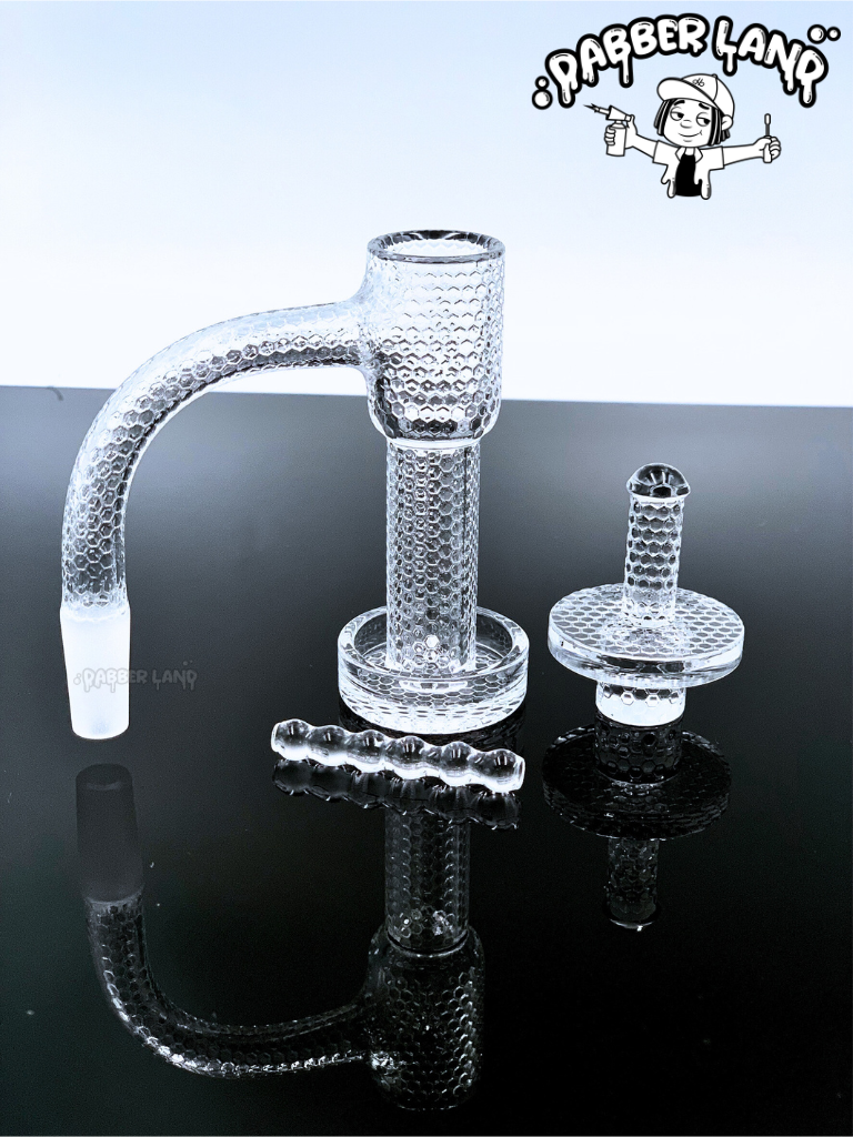 Quartz Banger Full Weld Honeycomb Engraved Terp Slurper Kit