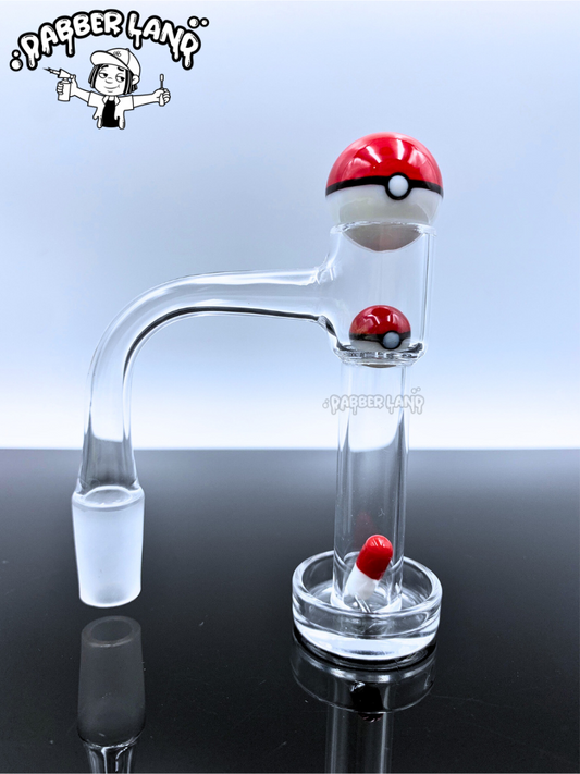 Pokemon Poke Ball Glass Terp Slupers Marble Set Carb Cap For Quartz Banger 22mm