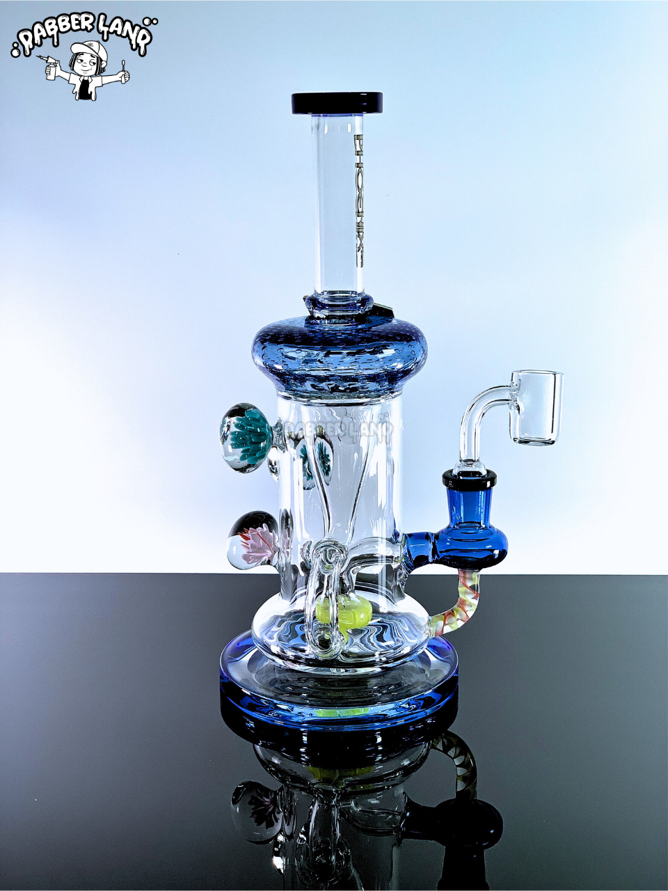 Air Bubble Glass Recycler Dab Rig 10 Inches