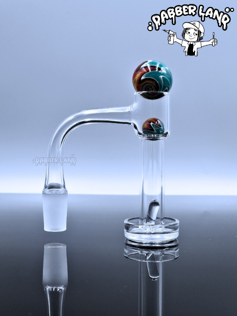 US Glass Terp Slurper Marble Set Carb Cap For Quartz Banger