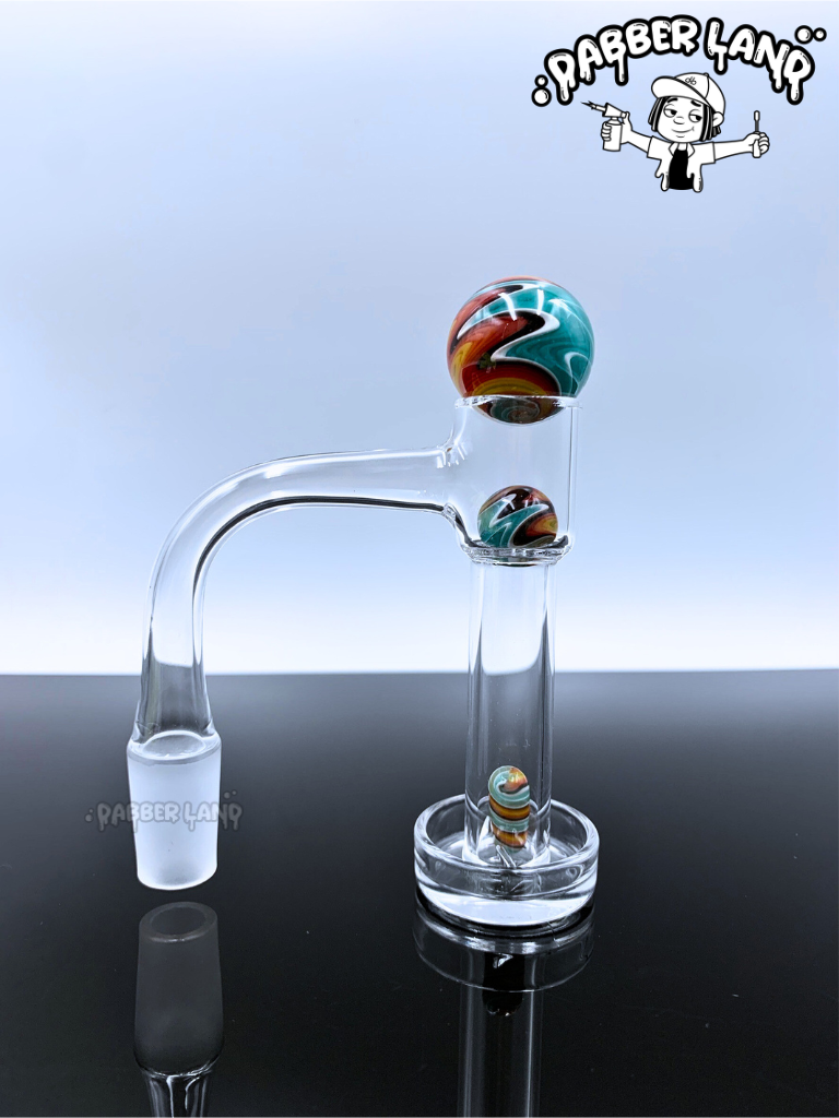 Heady US Glass Terp Slurper Marble Set Carb Cap For Quartz Banger