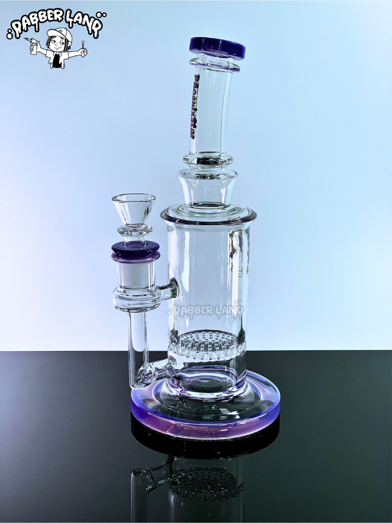 Honeycomb Perc Glass Bong by Phoenix Star 9 Inches