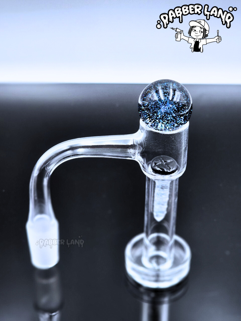 Galaxy Dichro Glass Terp Screw Marble Set 22mm Carb Cap For Quartz Banger