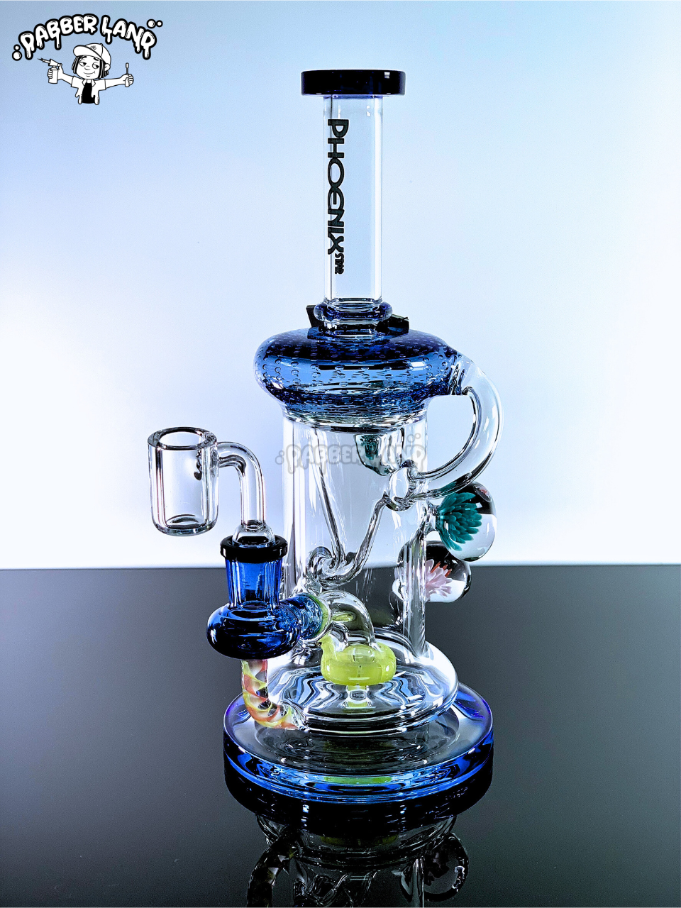 Air Bubble Glass Recycler Dab Rig 10 Inches