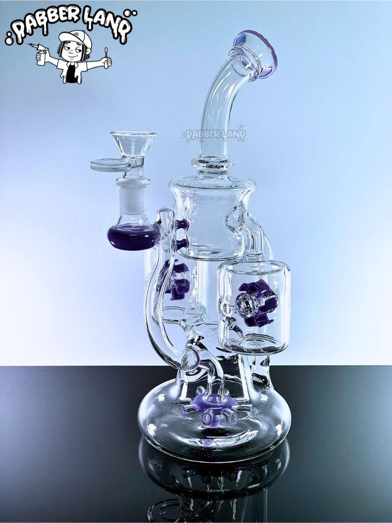 Double Rotating Recycler Dab Rig 10 Inches