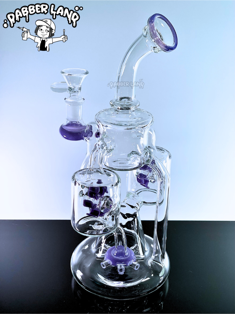 Double Rotating Recycler Dab Rig 10 Inches