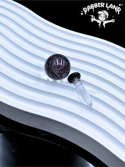 Galaxy Dichro Glass Terp Screw Marble Set 22mm Carb Cap For Quartz Banger