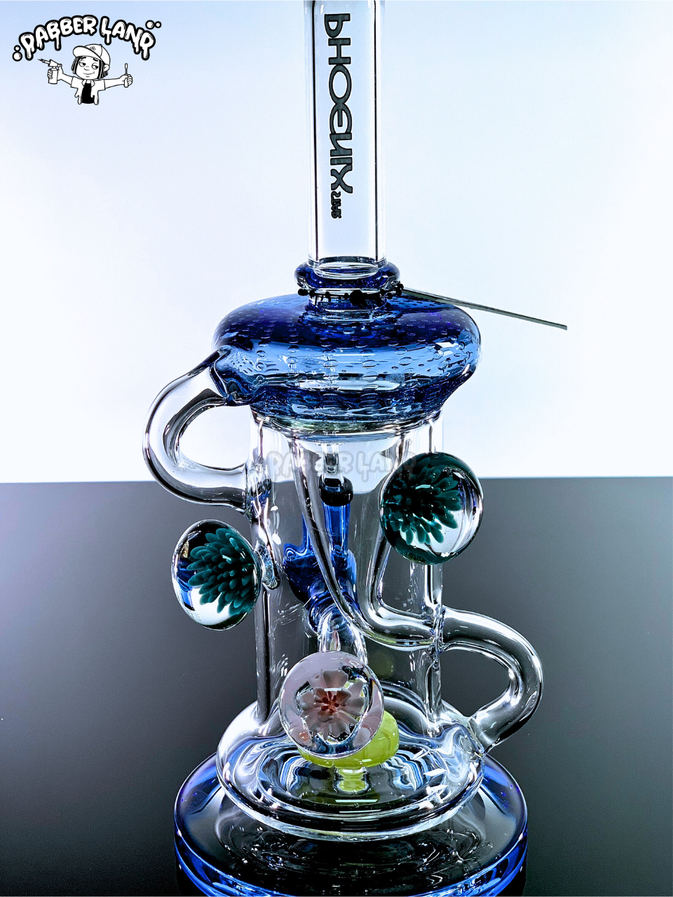 Air Bubble Glass Recycler Dab Rig 10 Inches