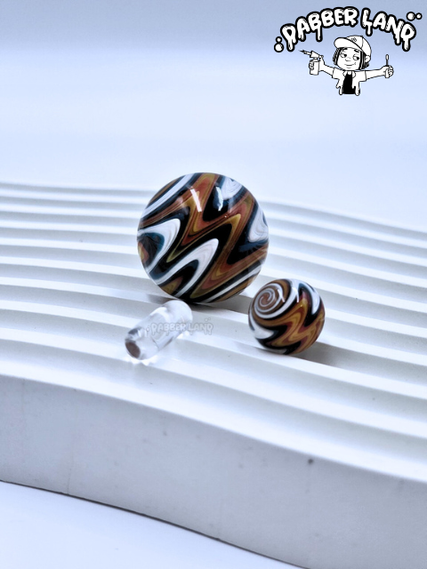 US Glass Terp Slurper Marble Set Carb Cap For Quartz Banger