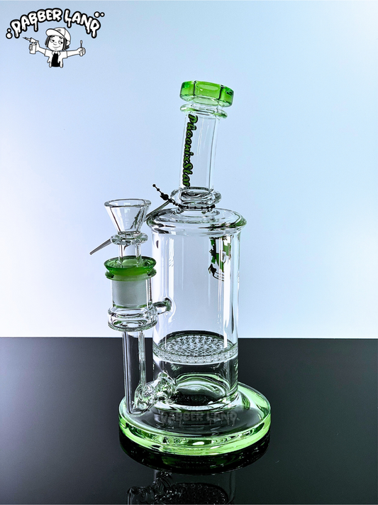 Honeycomb Perc Glass Bong by Phoenix Star 9 Inches