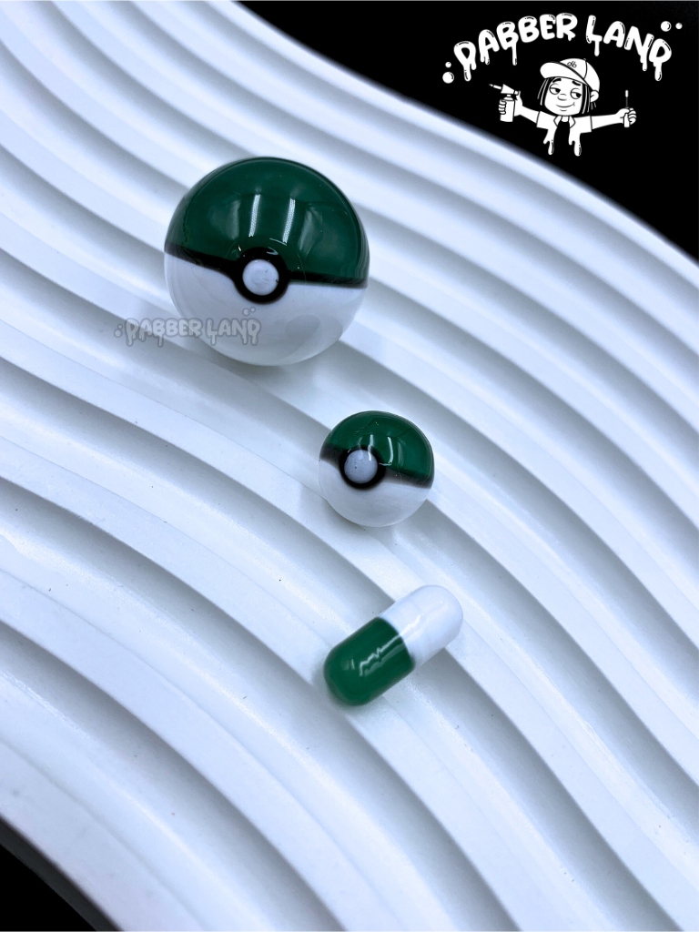 Pokemon Poke Ball Glass Terp Slupers Marble Set Carb Cap For Quartz Banger 22mm