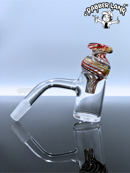 Stripe Bubble Glass Carb Cap For Quartz Banger 25mm