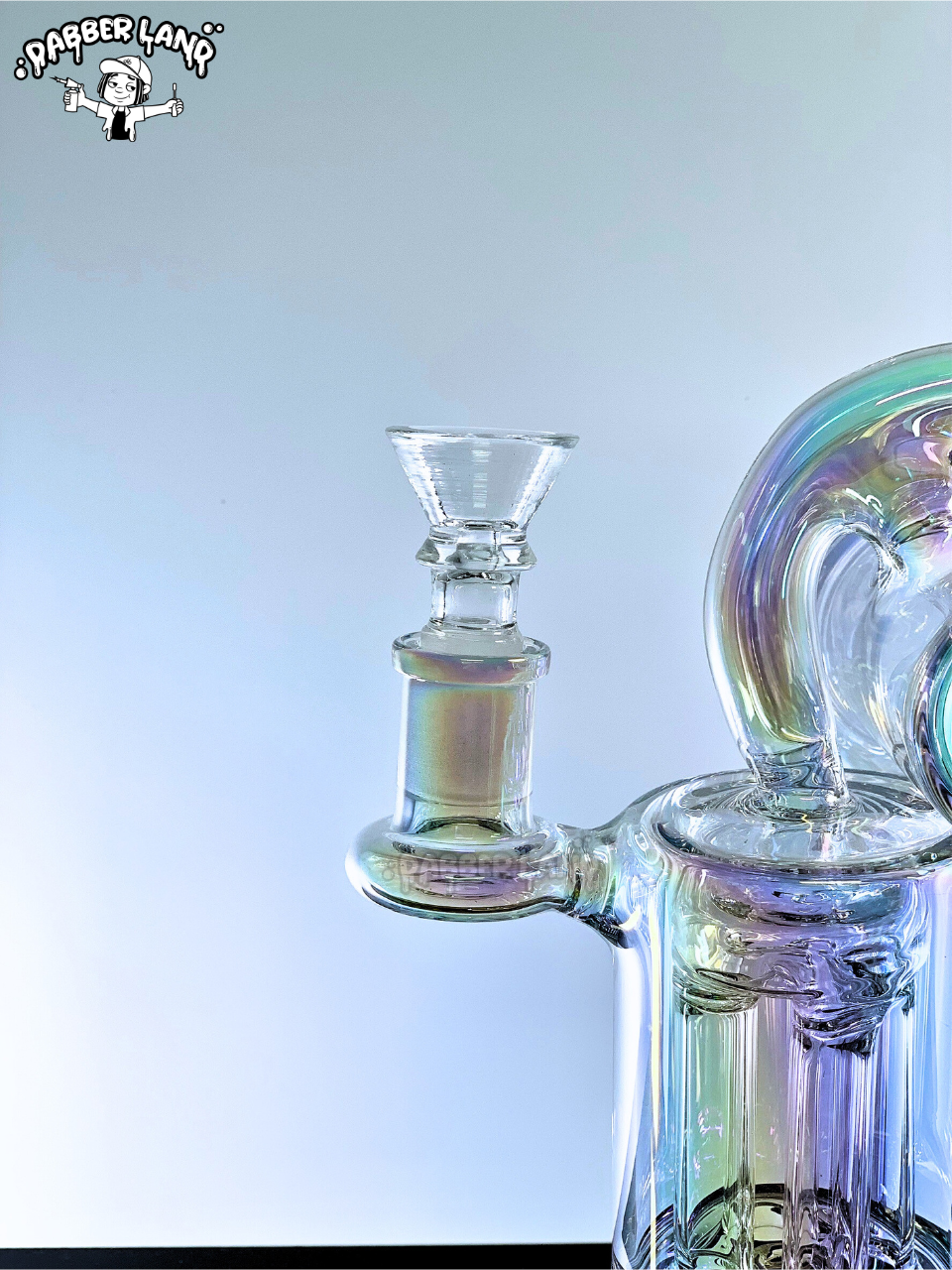 Rainbow Turbo Holographic Recycler Water Pipe 9 Inches