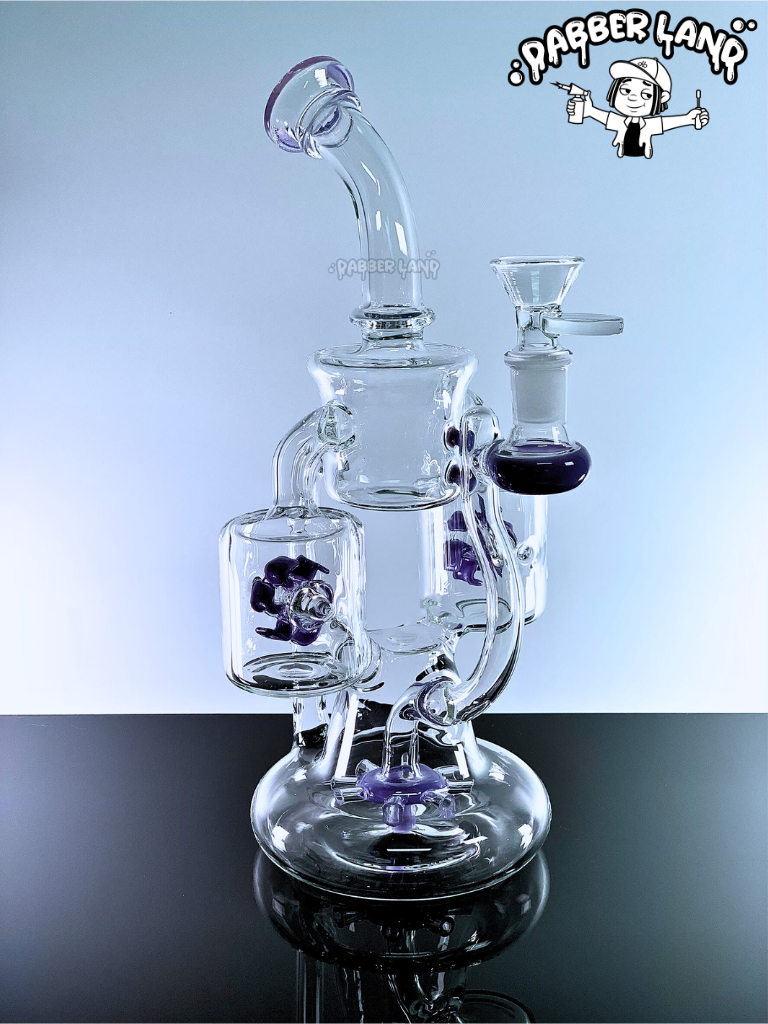 Double Rotating Recycler Dab Rig 10 Inches