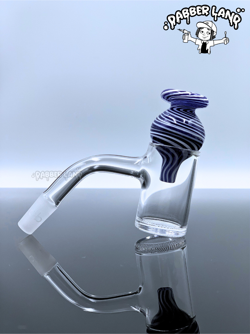 Stripe Bubble Glass Carb Cap For Quartz Banger 25mm