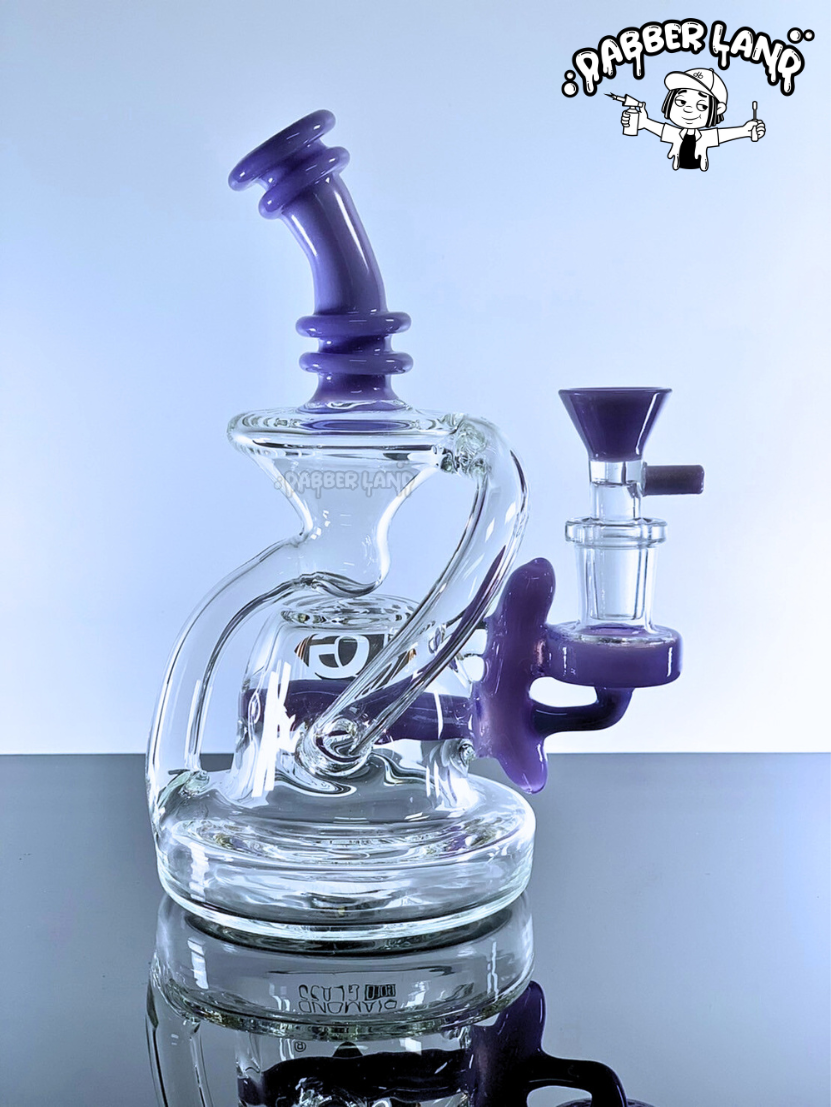 Diamond Glass Recylcer Dab Rig 7 Inches