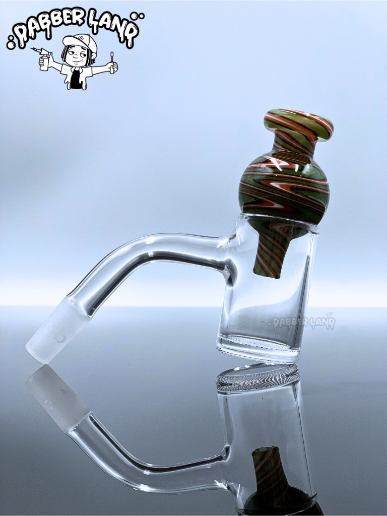 Swirl Bubble Glass Carb Cap For Quartz Banger 25mm