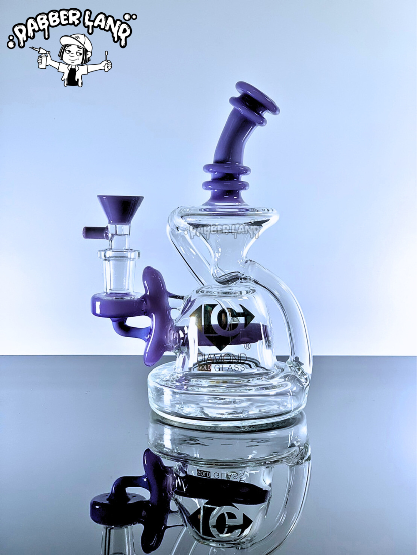 Diamond Glass Recylcer Dab Rig 7 Inches