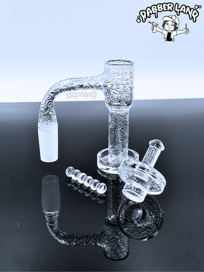 Quartz Banger Full Weld Vines Engraved Terp Slurpler Kit