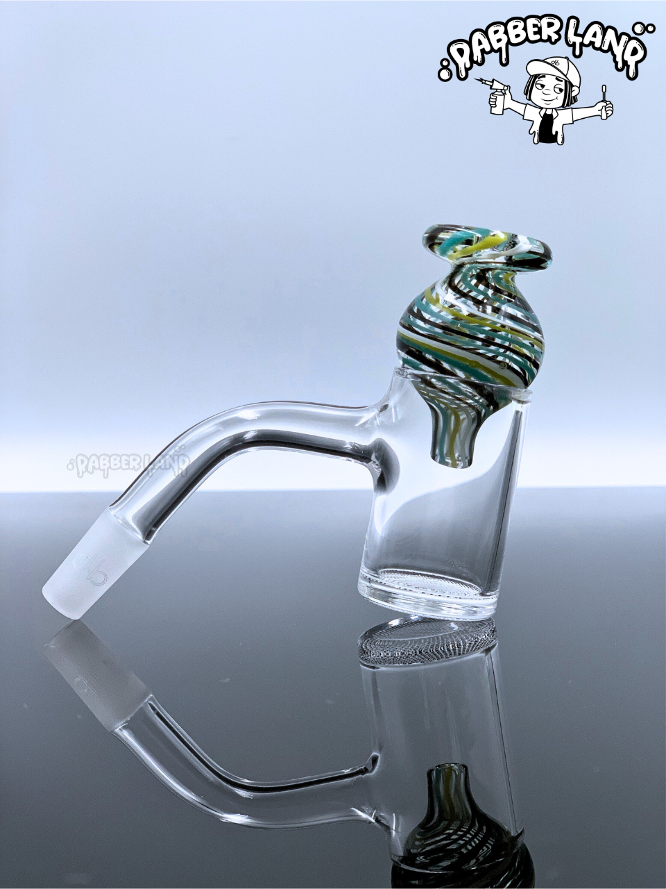 Stripe Bubble Glass Carb Cap For Quartz Banger 25mm