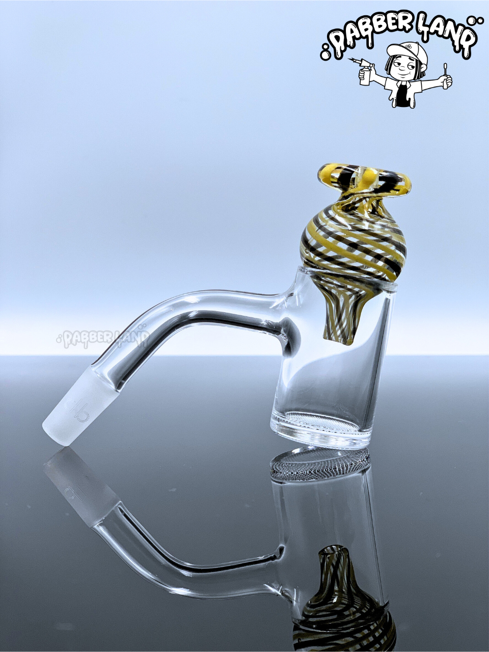 Stripe Bubble Glass Carb Cap For Quartz Banger 25mm