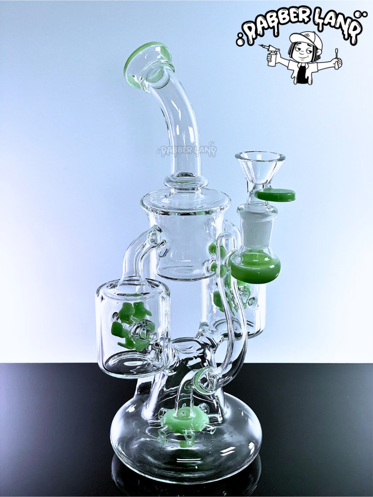 Double Rotating Recycler Dab Rig 10 Inches