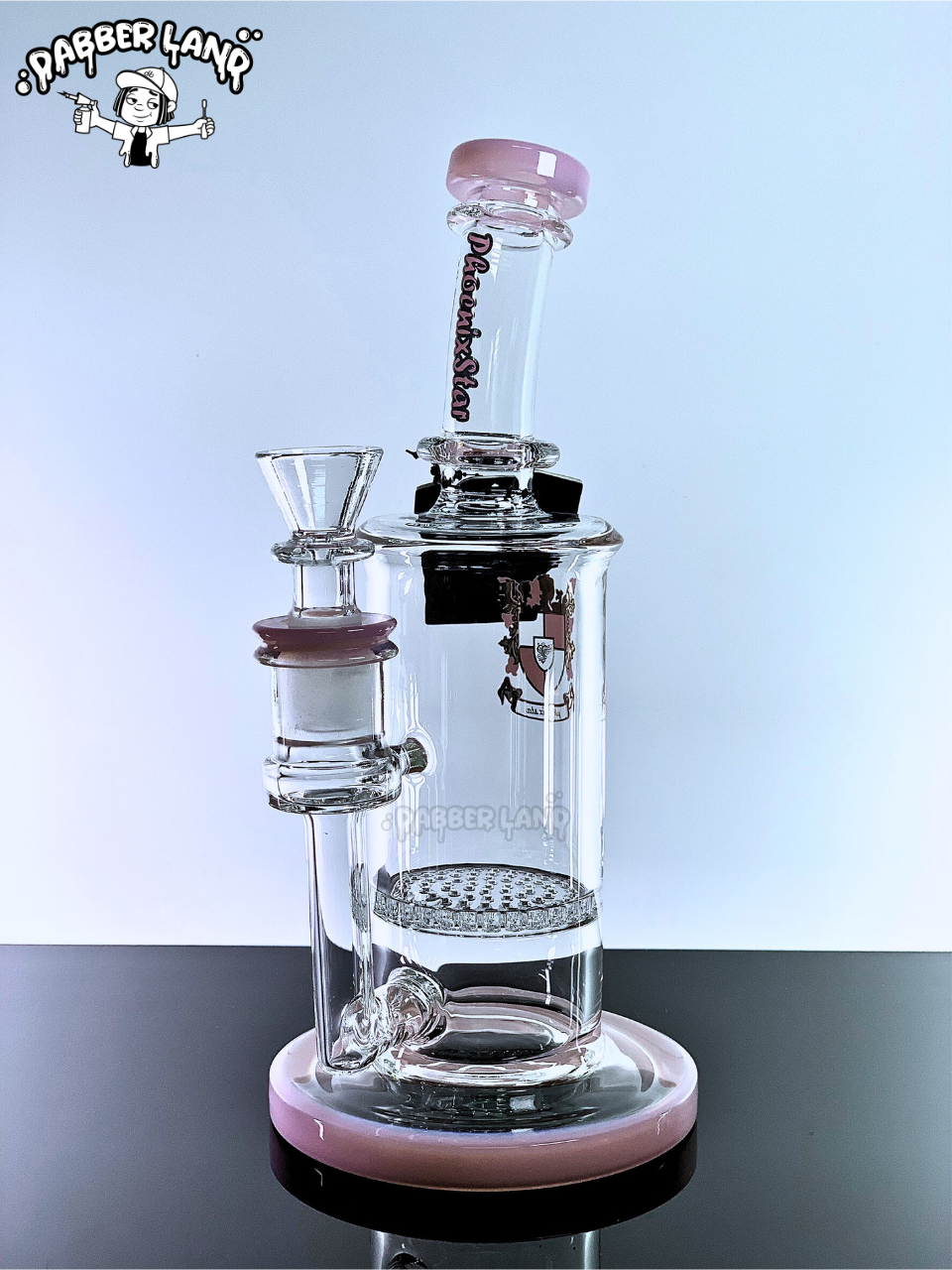 Honeycomb Perc Glass Bong by Phoenix Star 9 Inches