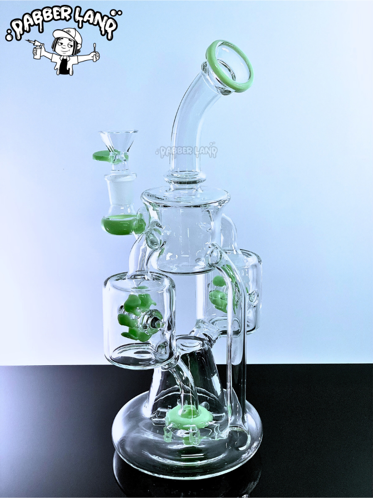 Double Rotating Recycler Dab Rig 10 Inches