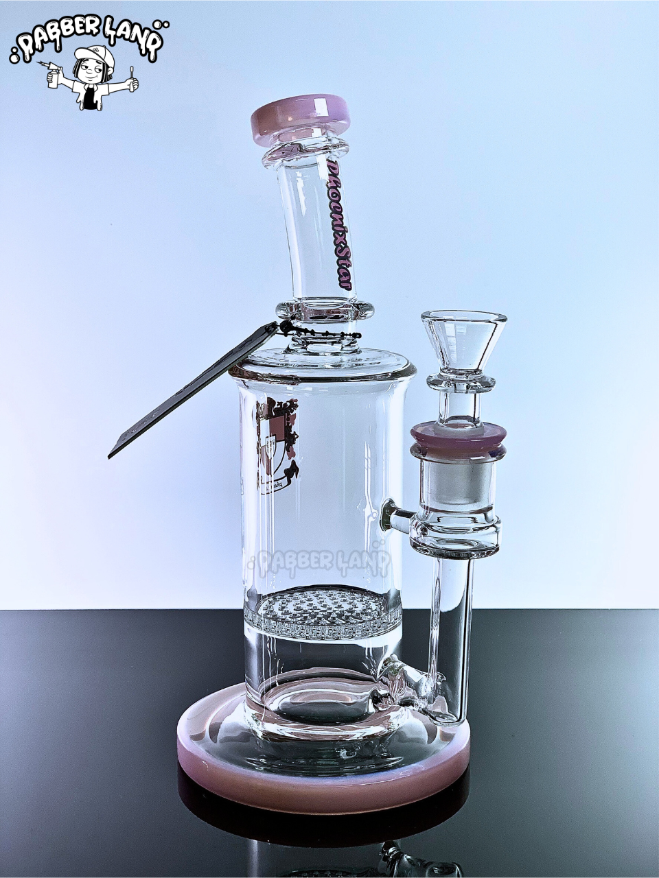 Honeycomb Perc Glass Bong by Phoenix Star 9 Inches