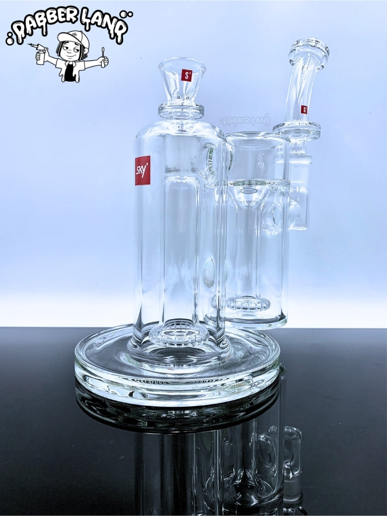 Sky Glass Inc - Binary Bubbler Dab Rig 18mm Single Hole Bowl