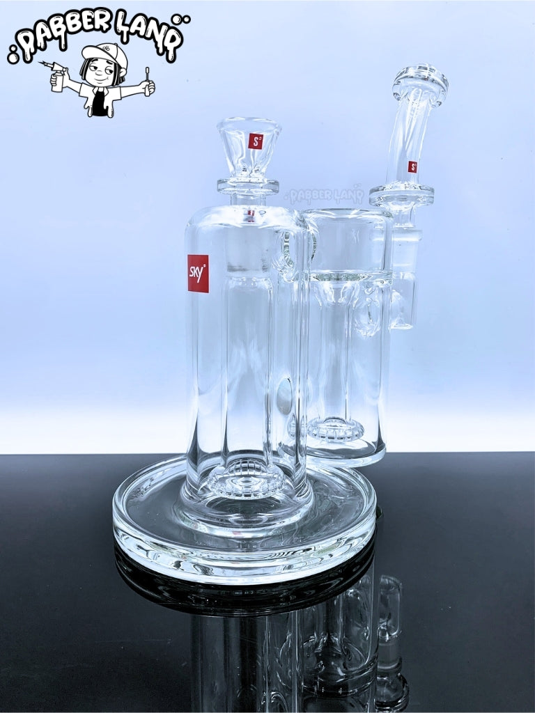 Sky Glass Inc - Binary Bubbler Dab Rig 18mm Single Hole Bowl