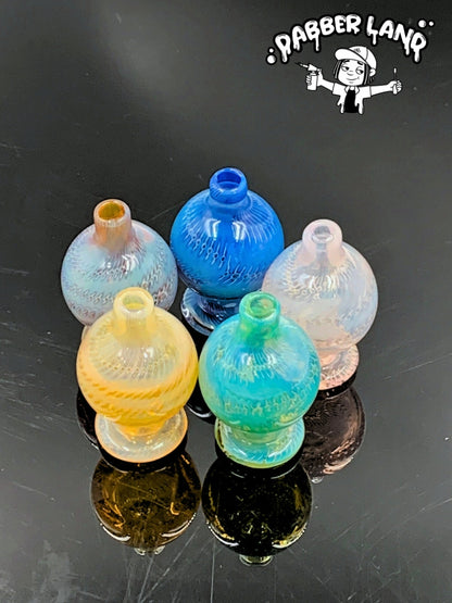 US glass ball carb cap with bubbles and silver fumed For Quartz Banger 29mm