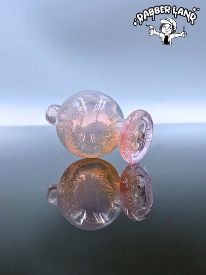 US glass ball carb cap with bubbles and silver fumed For Quartz Banger 29mm