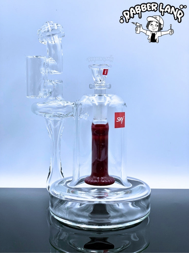 Sky Glass Inc - Neutron Recycler Dab Rig 14mm Single Hole Bowl (Clear)