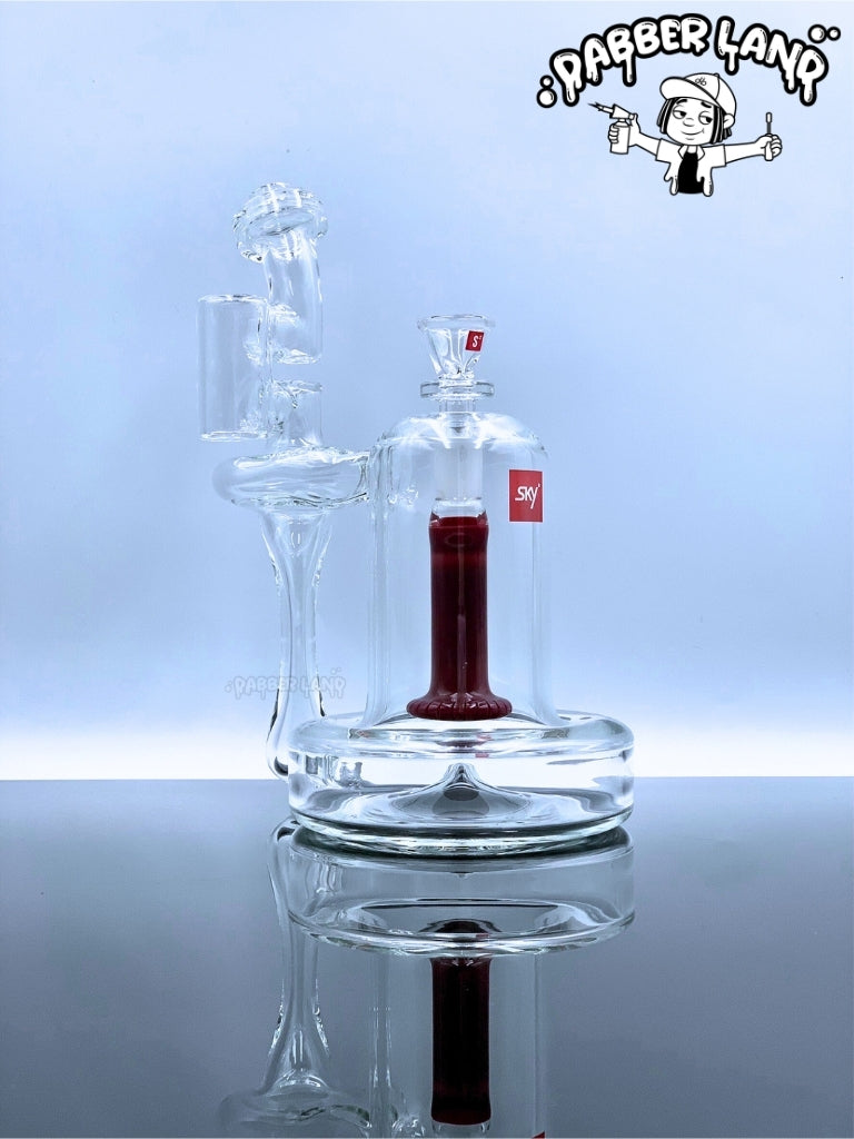 Sky Glass Inc - Neutron Recycler Dab Rig 14mm Single Hole Bowl (Clear)