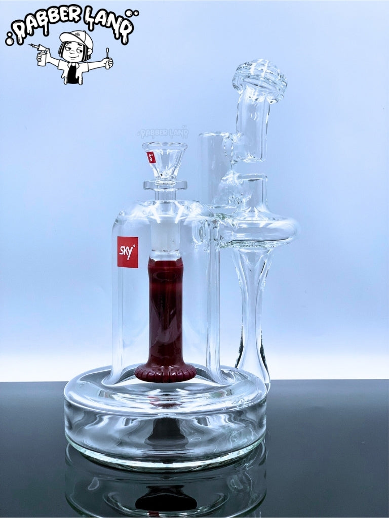 Sky Glass Inc - Neutron Recycler Dab Rig 14mm Single Hole Bowl (Clear)