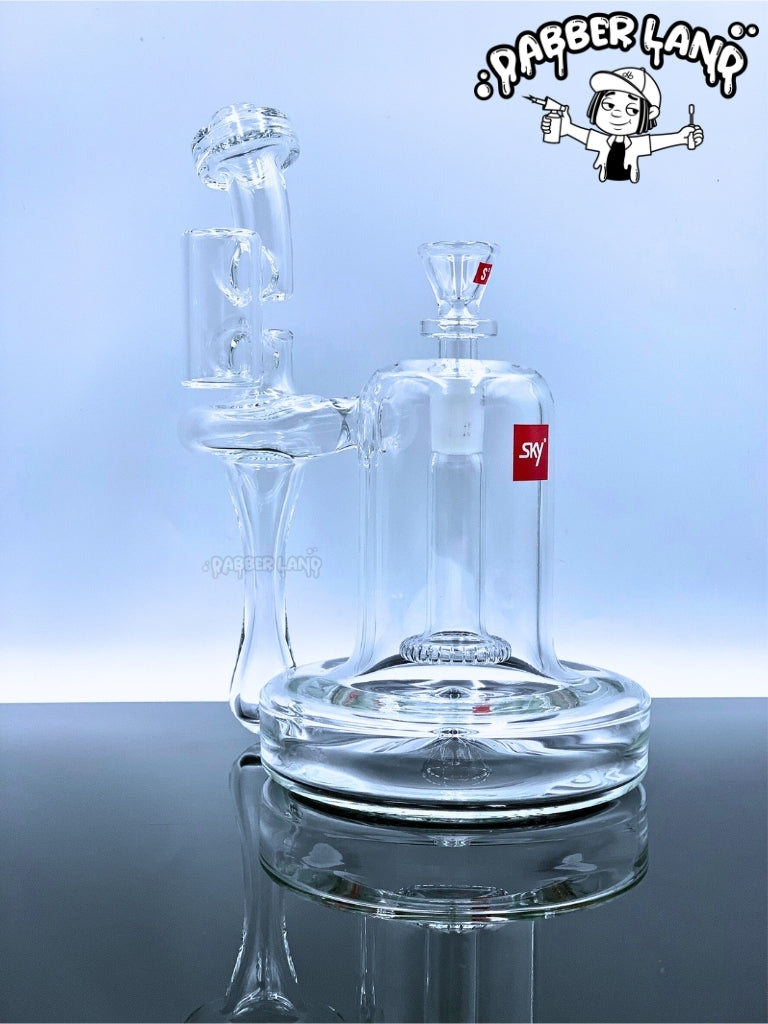 Sky Glass Inc - Neutron Recycler Dab Rig 14mm Single Hole Bowl (Clear)