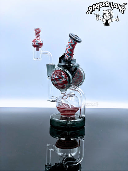 Phoenix Star 8 Inches Recycler Dab Rig With American Northstar Glass Rod & Quartz Banger with Cap