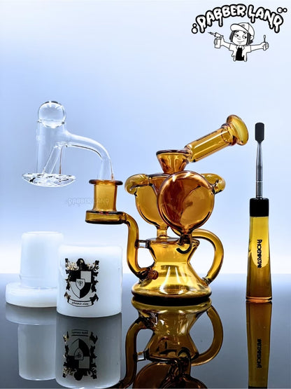 Phoenix Star Dab Kit - 7pcs Smoking Set with Recycler Bong Gift