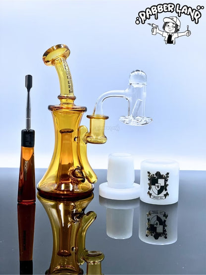 Phoenix Star Dab Rig 7 pcs Set Oil Rig Recycler Full Welded Quartz