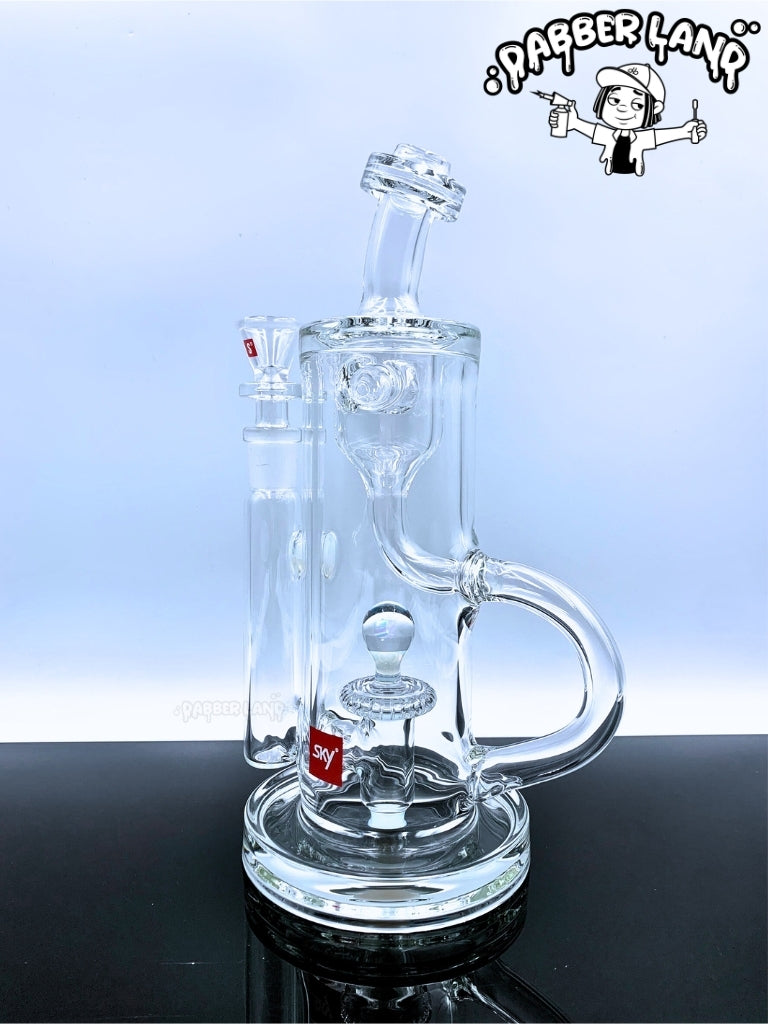 Sky Glass Inc - Proton Recycler Dab Rig 14mm Single Hole Bowl (Clear)