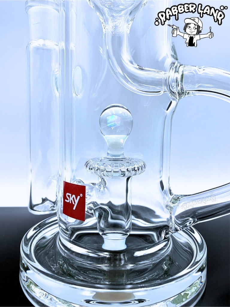 Sky Glass Inc - Proton Recycler Dab Rig 14mm Single Hole Bowl (Clear)