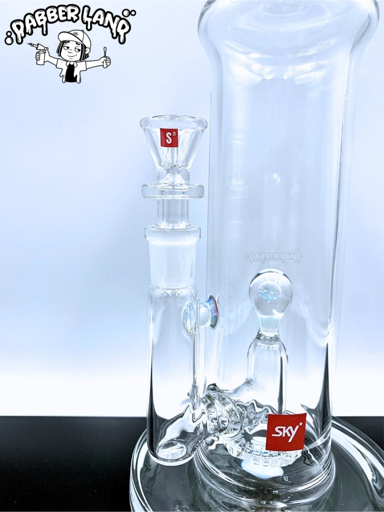 Sky Glass Inc - The Eclipse Bubbler Dab Rig 14mm Single Hole Bowl (Clear)