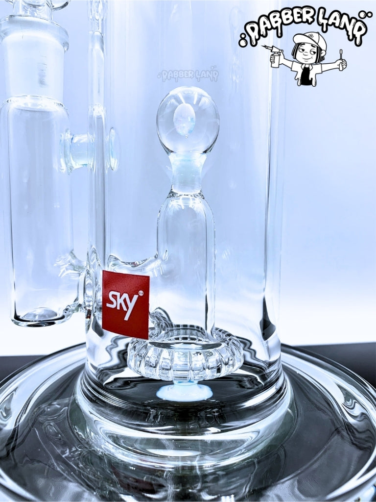 Sky Glass Inc - The Eclipse Bubbler Dab Rig 14mm Single Hole Bowl (Clear)