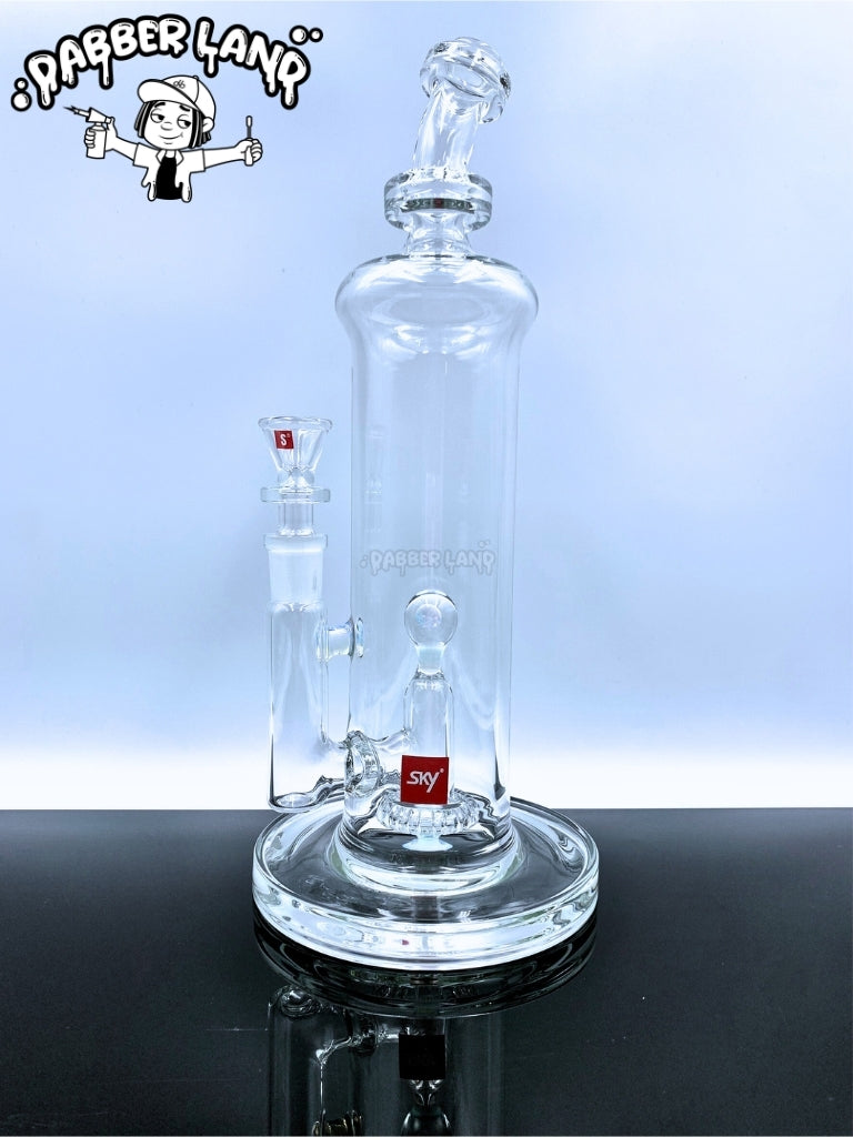 Sky Glass Inc - The Eclipse Bubbler Dab Rig 14mm Single Hole Bowl (Clear)