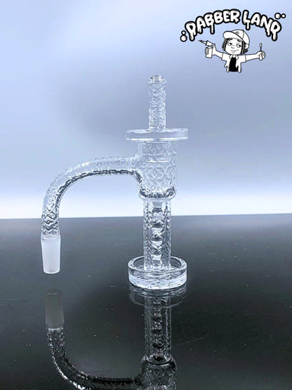 Quartz Banger Full Weld Patterns Engraved Terp Slurper Kit